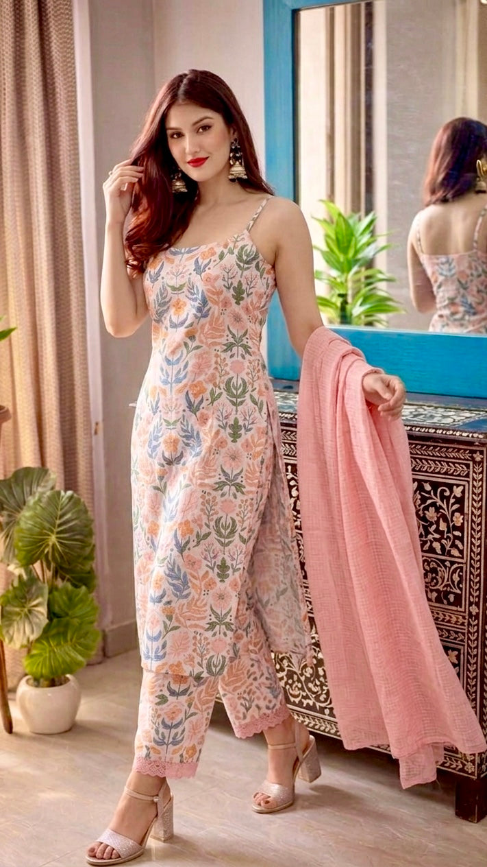 Strap floral set