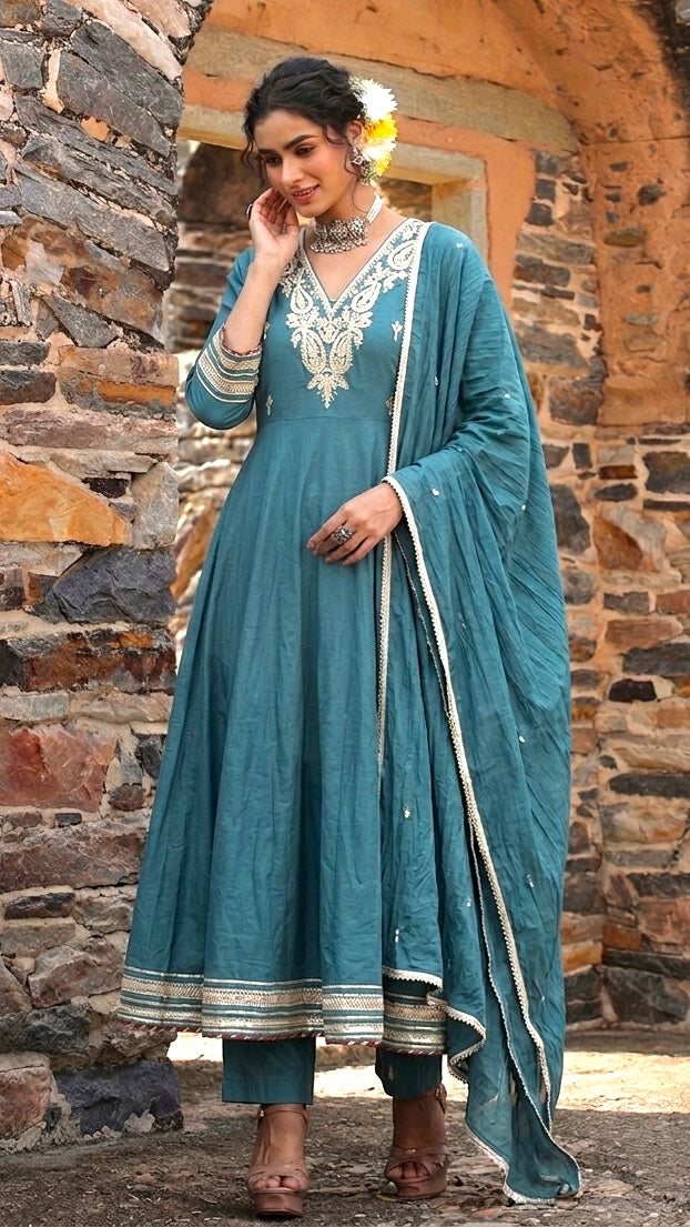 Timeless cotton anarkali