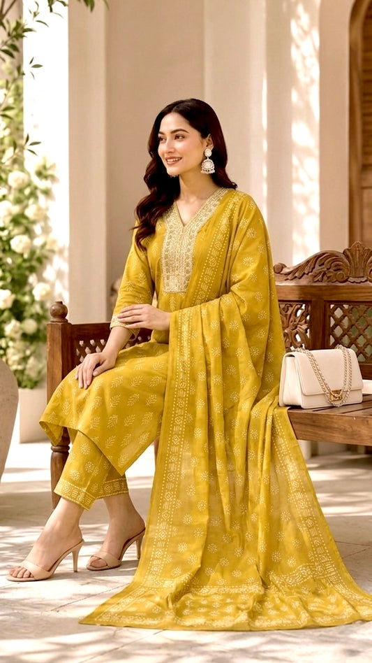 Sunehri charm kurta set