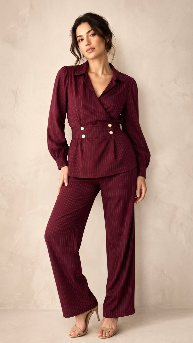 Structured pinstripe set