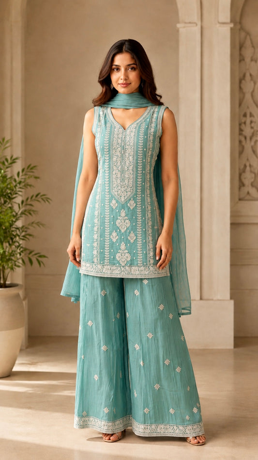 Colourfull sharara set