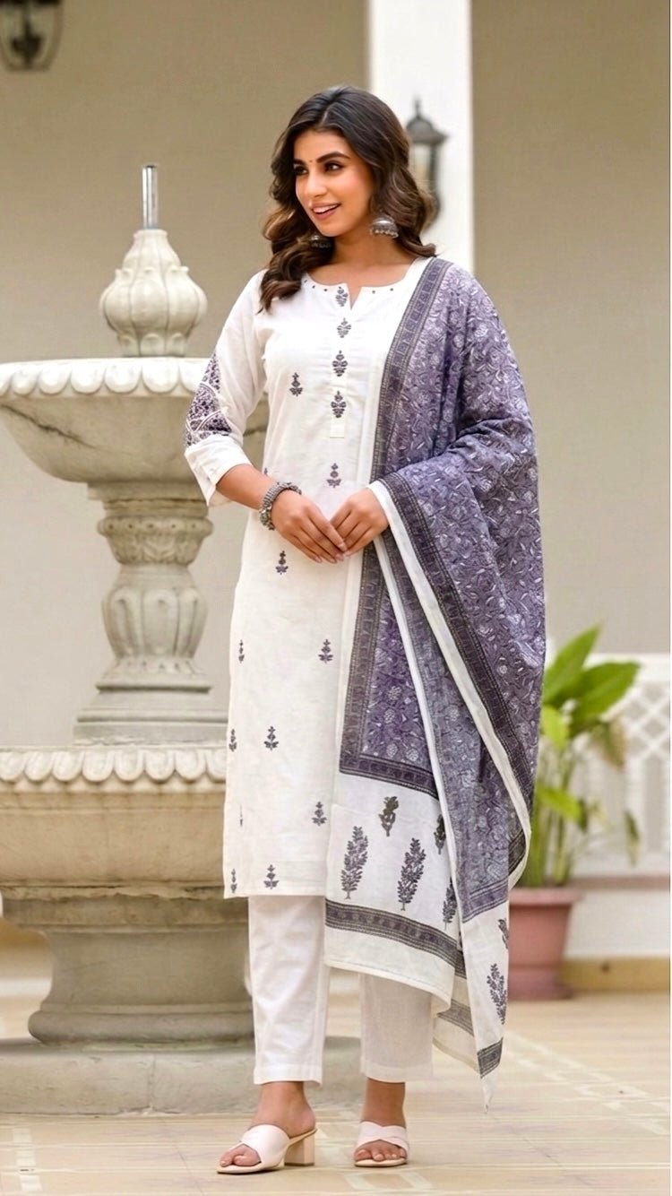Vintage pearl kurta set