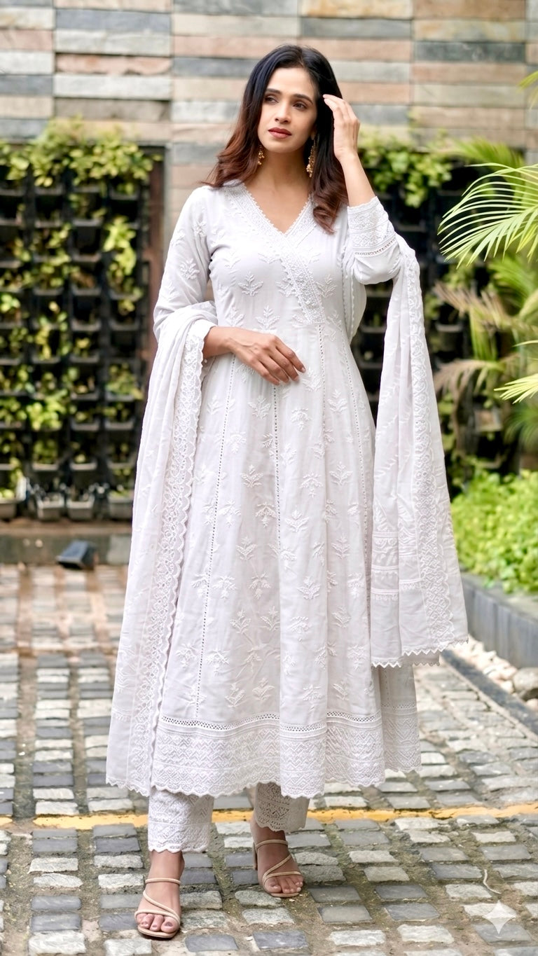 Chickenkari anarkali suit