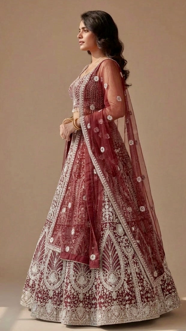 Zari Embroidered lehenga