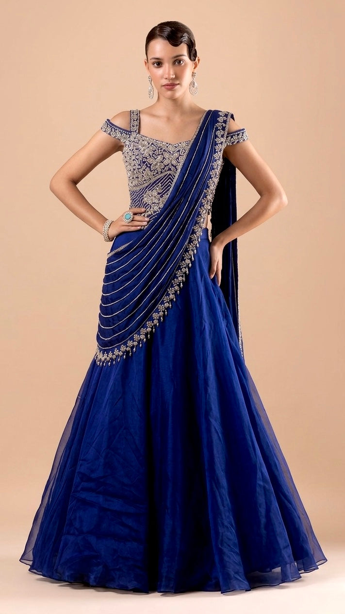 Drape lehenga