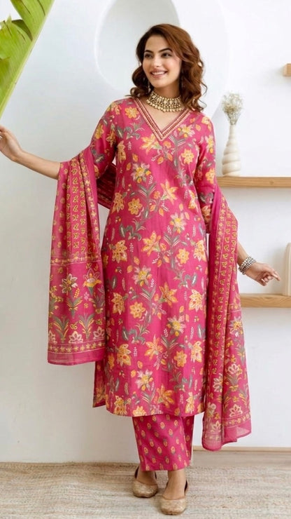 Floral charm suit