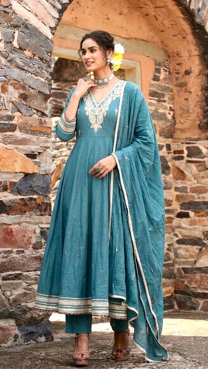 Timeless cotton anarkali