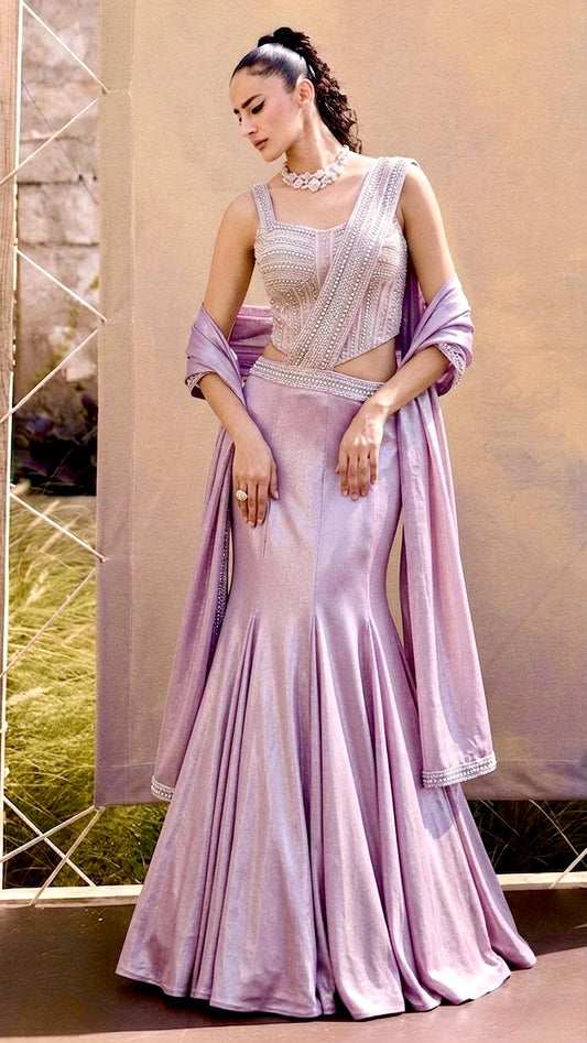 Nude glam lehenga set