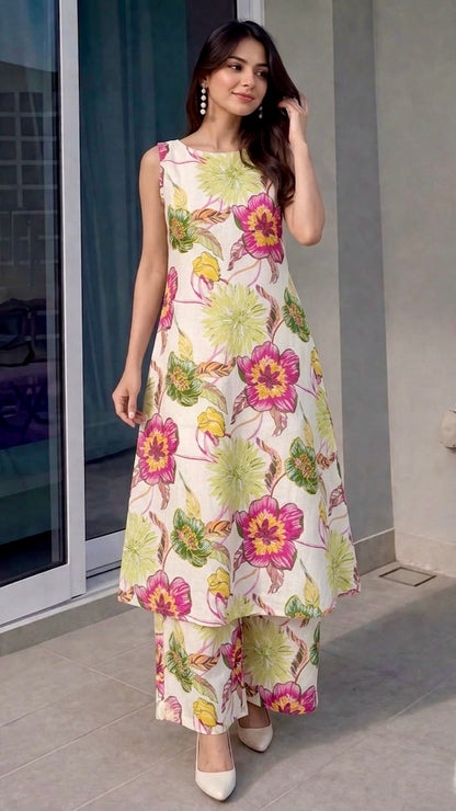 Floral print two pc