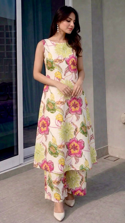 Floral print two pc