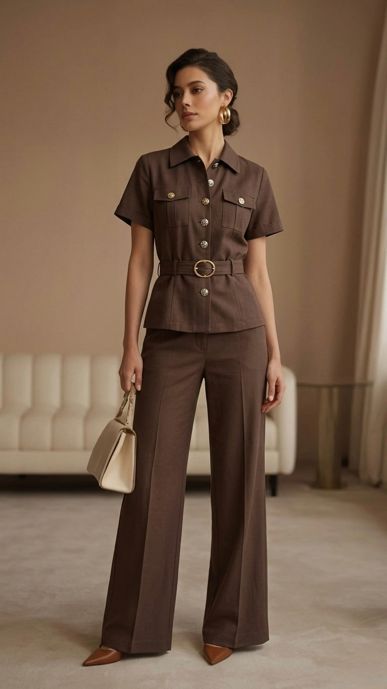 Chocolate tailored set