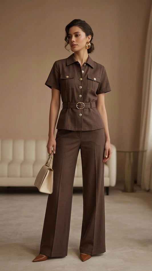 Chocolate tailored set