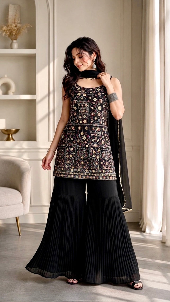 Luxe sharara suit