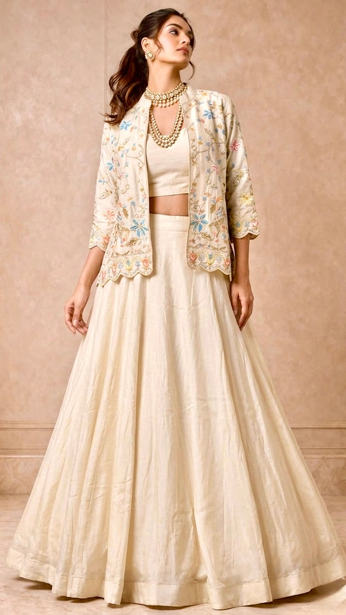 Ivory bloom jacket