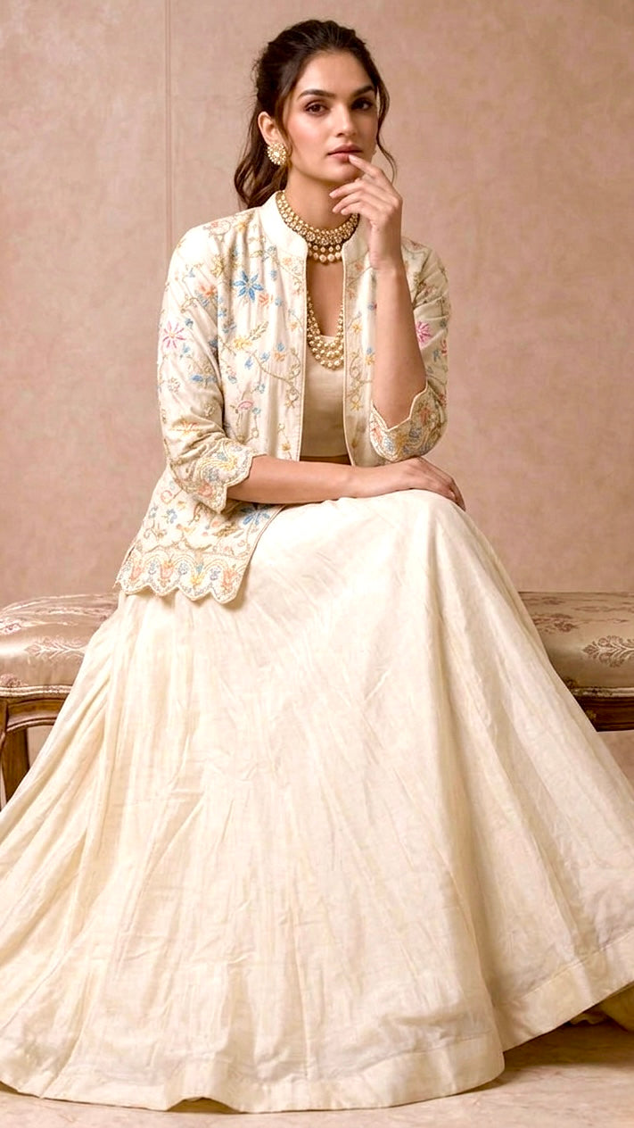 Ivory bloom jacket