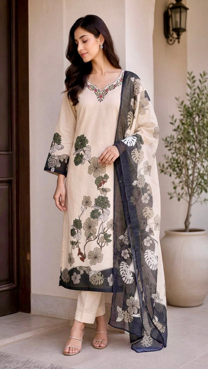 Charcoal cotton suit