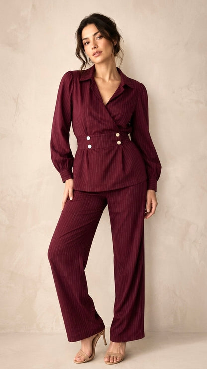Structured pinstripe set