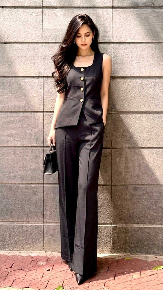 Chic waistcoat & flair pant