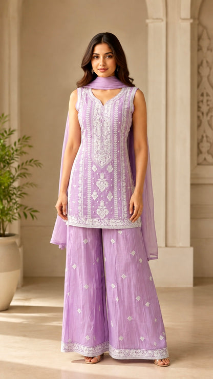 Colourfull sharara set