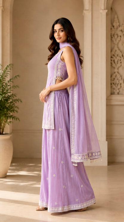 Colourfull sharara set