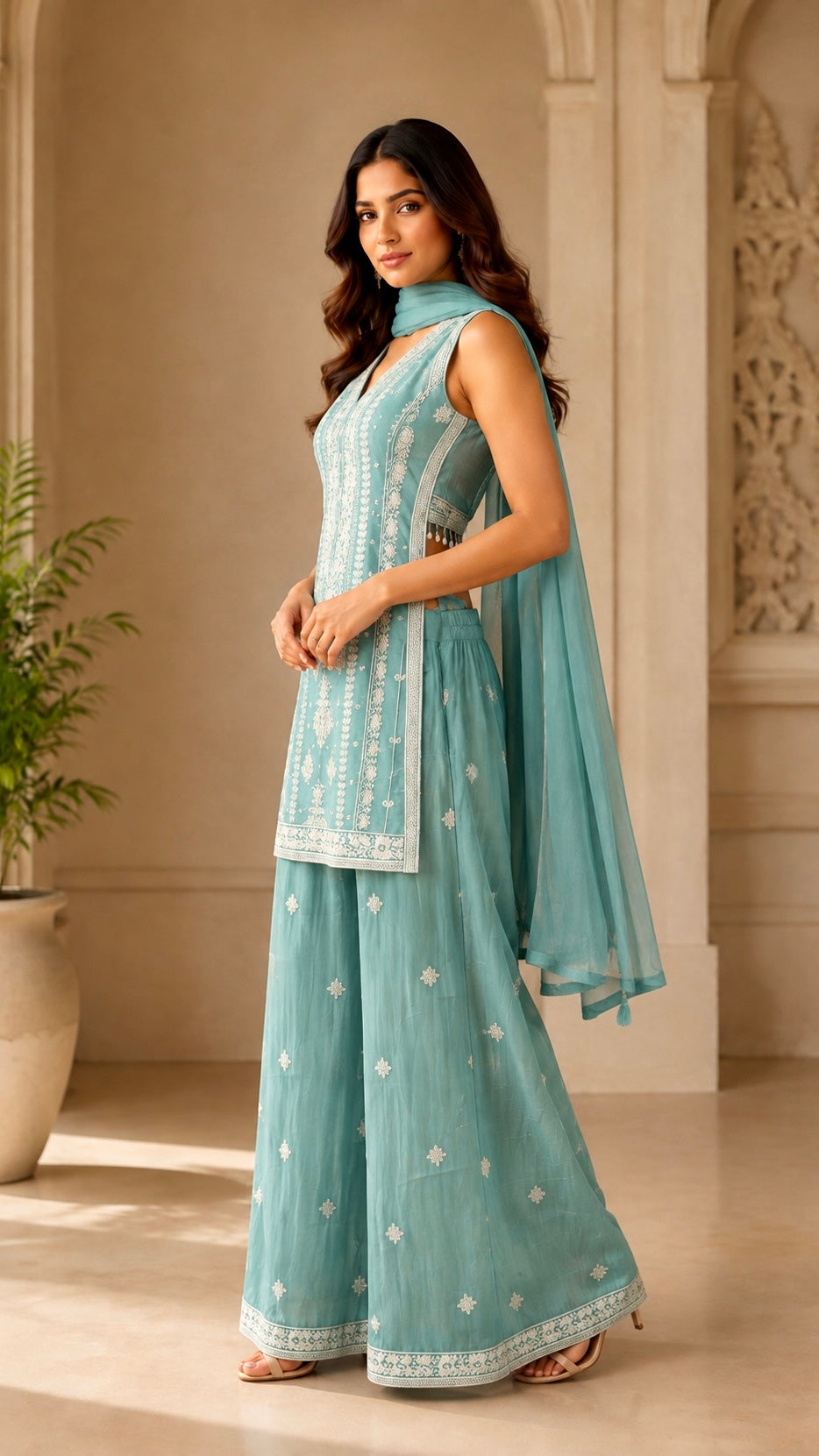 Colourfull sharara set