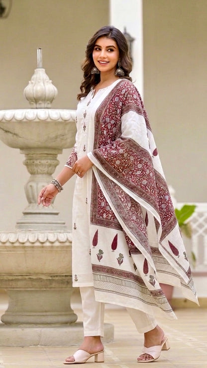 Vintage pearl kurta set