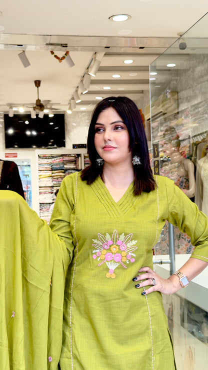 Olive Meadow Suit Set