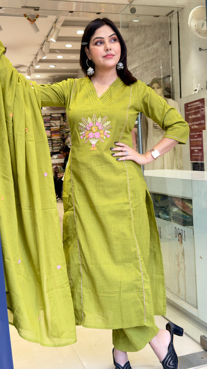 Olive Meadow Suit Set