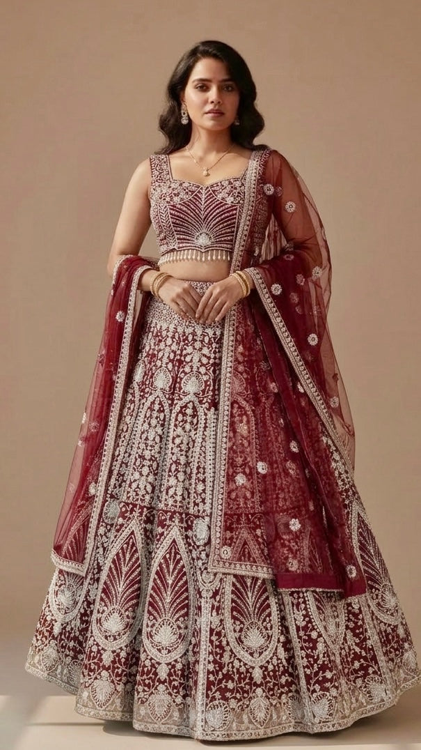 Zari Embroidered lehenga