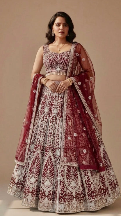 Zari Embroidered lehenga