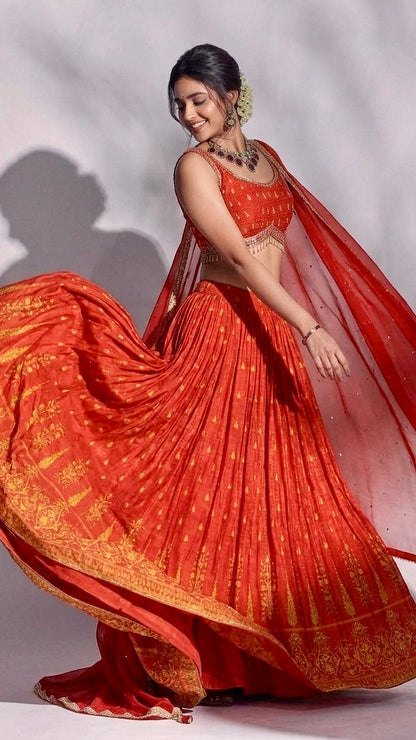 Vermilion women lehenga