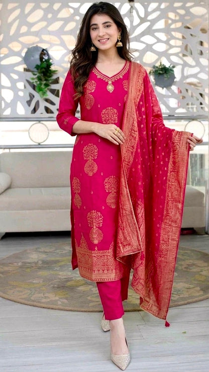 Elegant banarasi silk suit